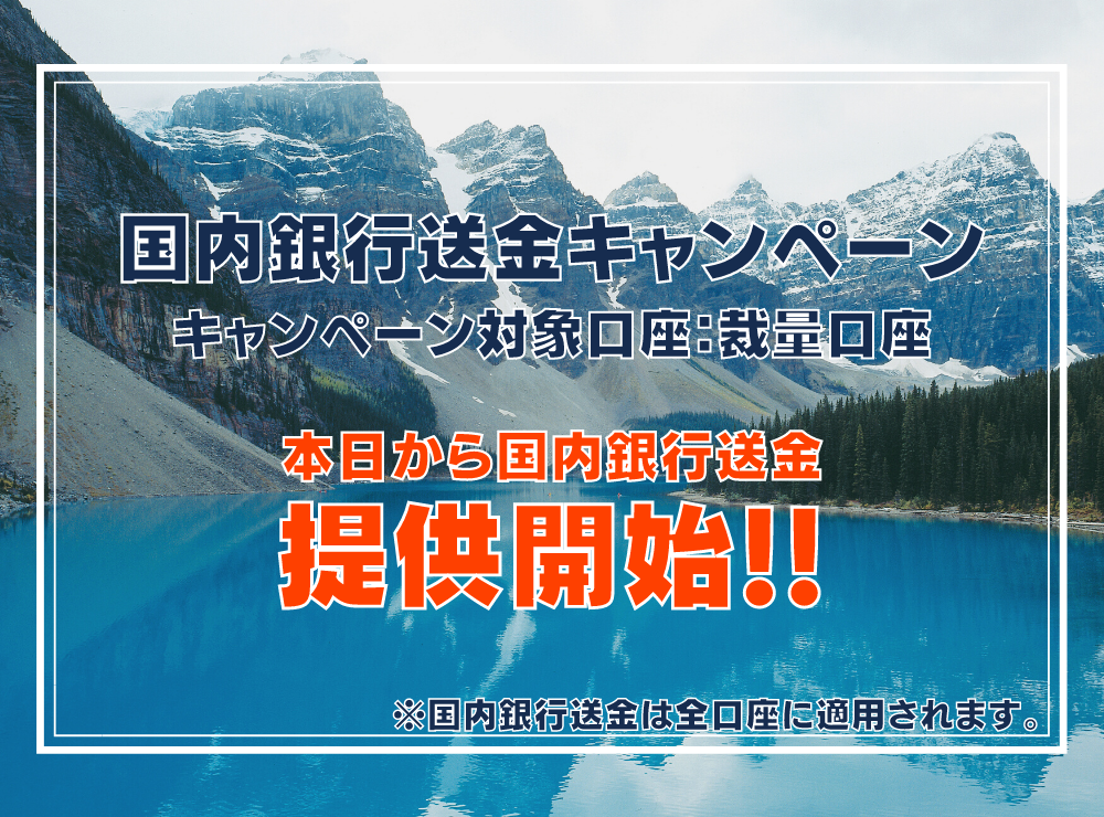 国内銀行送金キャンペーン